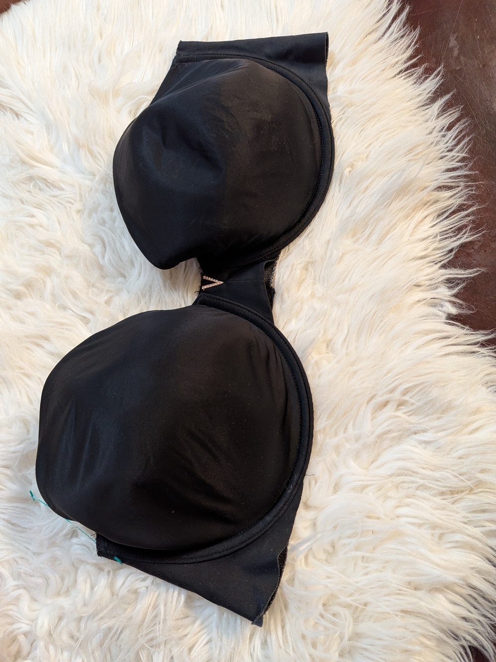 Victoria's Secret Black Strapless Bra with Grip Panel